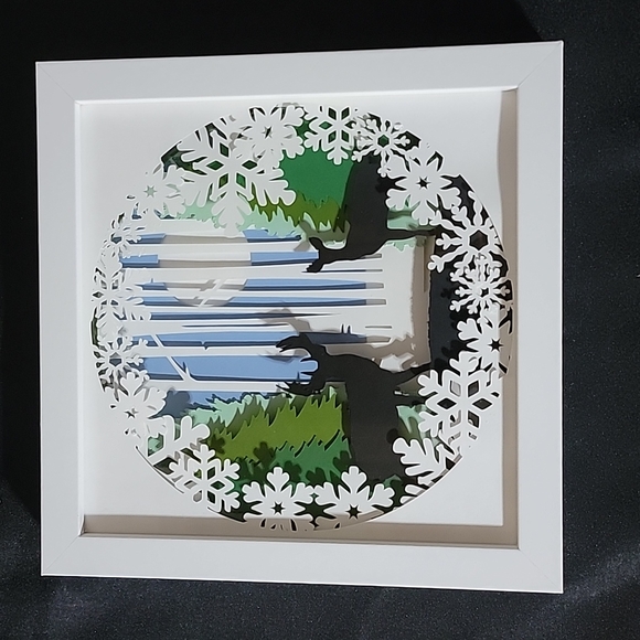 Handmade Shadow Box with deer - Picture 2 of 4